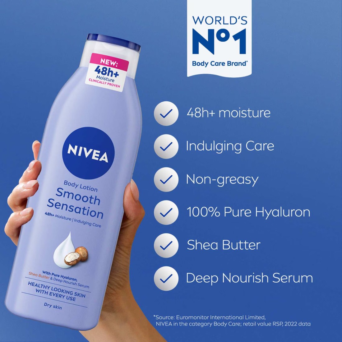 NIVEA Body Lotion, Dry Skin, Shea Smooth, Deep Moisture Serum, 250ml