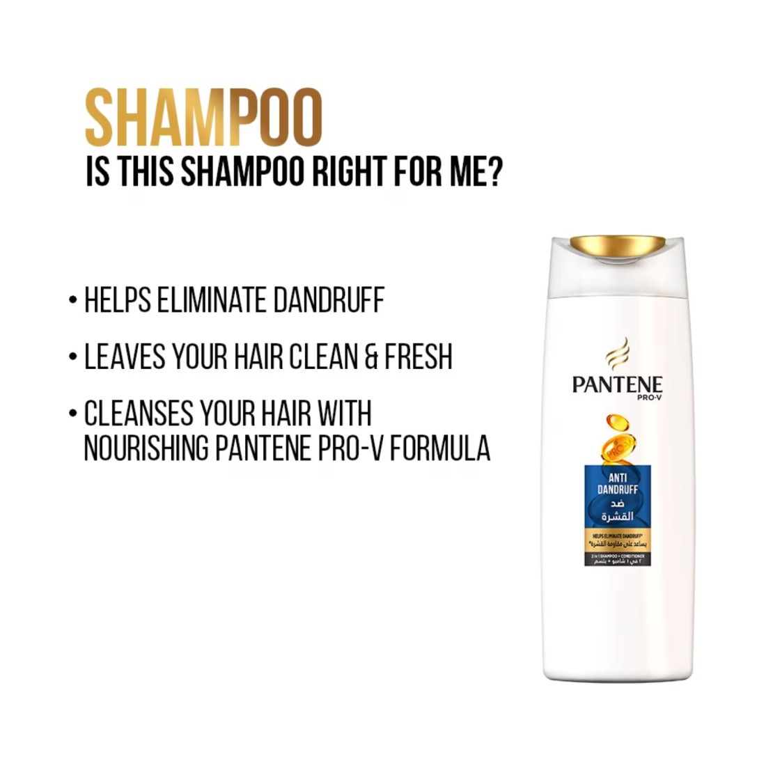 Pantene Pro-V Anti-Dandruff 2-In-1 Shampoo 400ml
