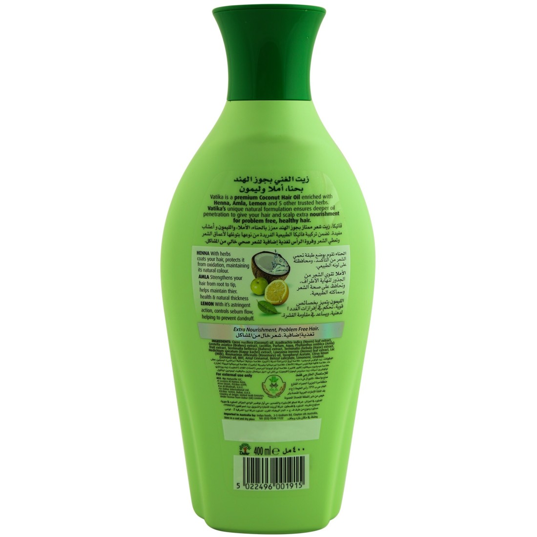 Dabur Vatika Naturals Enriched Coconut Hair Oil With Henna Amla And Lemon 400ml