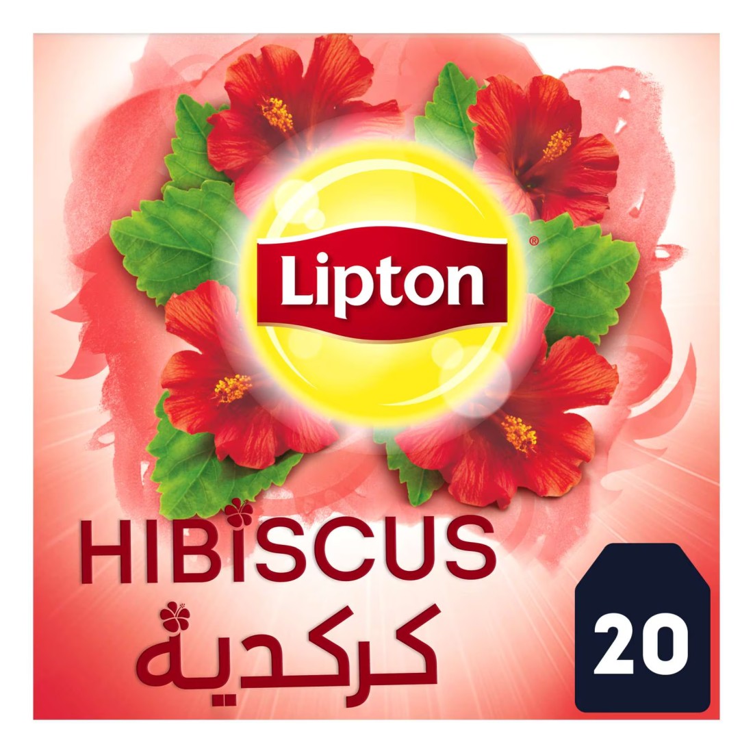 ليبتون منقوع أعشاب الكركديه 20 كيس شاي