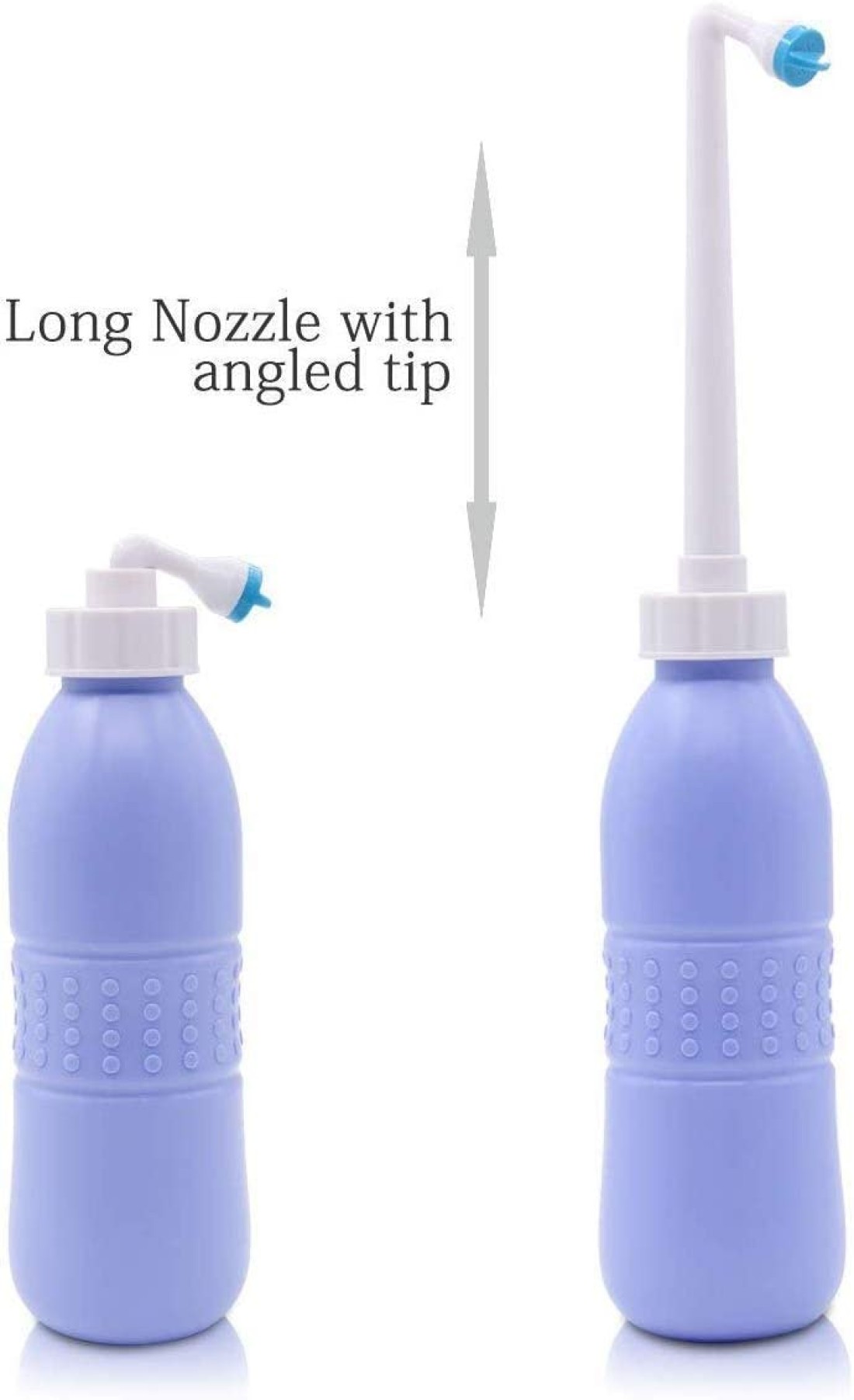 SHOWAY 650 ml Large Portable shattaf Bidet Bottle Handheld Travel Toilet shataf Hand Spray Seat Water-Blue