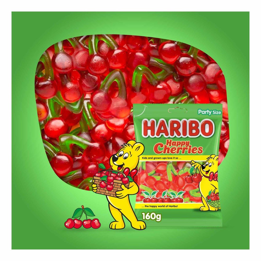 هاريبو هابي حلوى بالكرز، 80 غرام