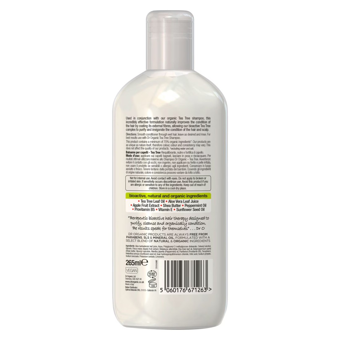 Dr.Organic Bioactive Haircare Organic Tea Tree Conditioner Green 265ml