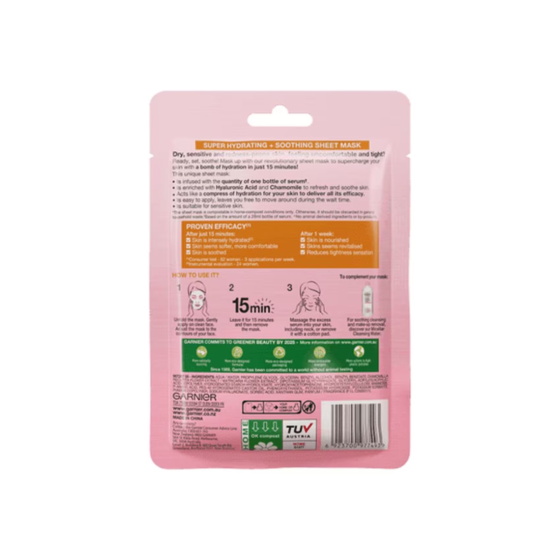 Garnier SkinActive Sheet Mask Hydra Bomb Hyaluronic Acid And Chamomile White 32ml