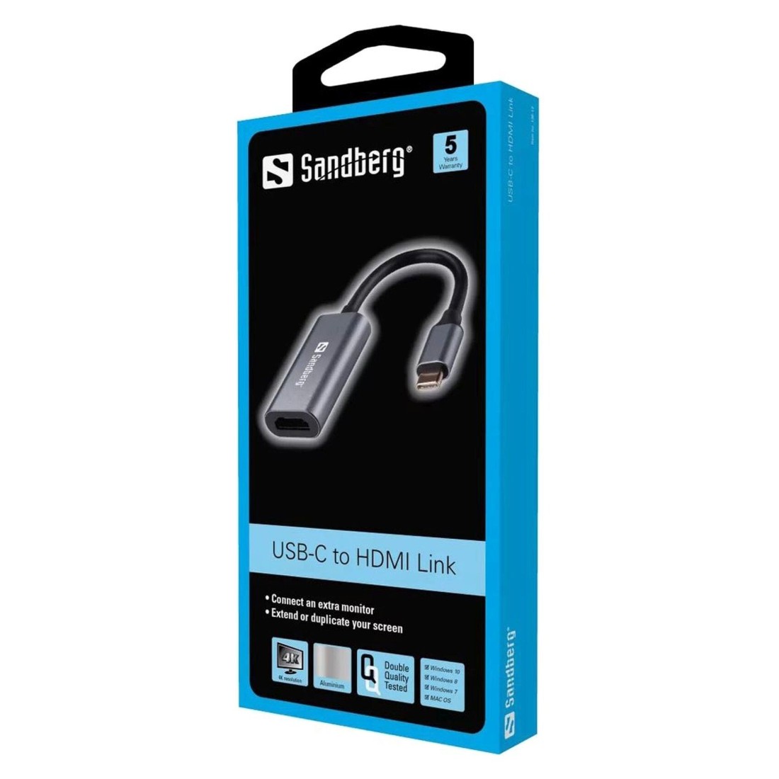 Sandberg USB-C To HDMI Cable Grey