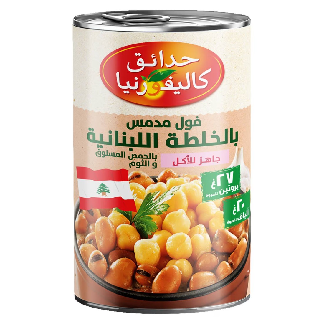 California Garden Ready To Eat Canned Foul Lebanese Recipe 450g
