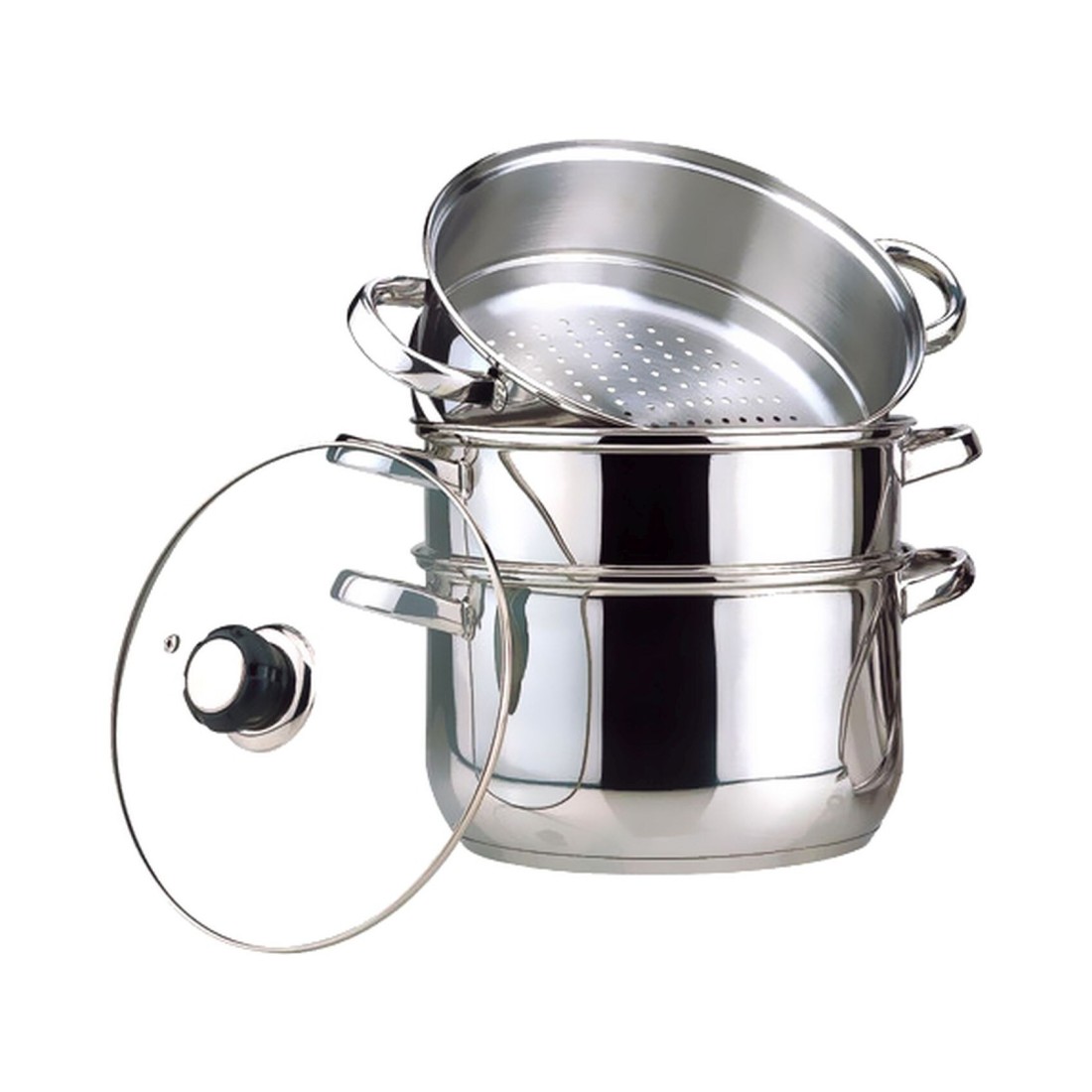 Wilson 3-Tier Stainless Steel Steamer Silver 26cm