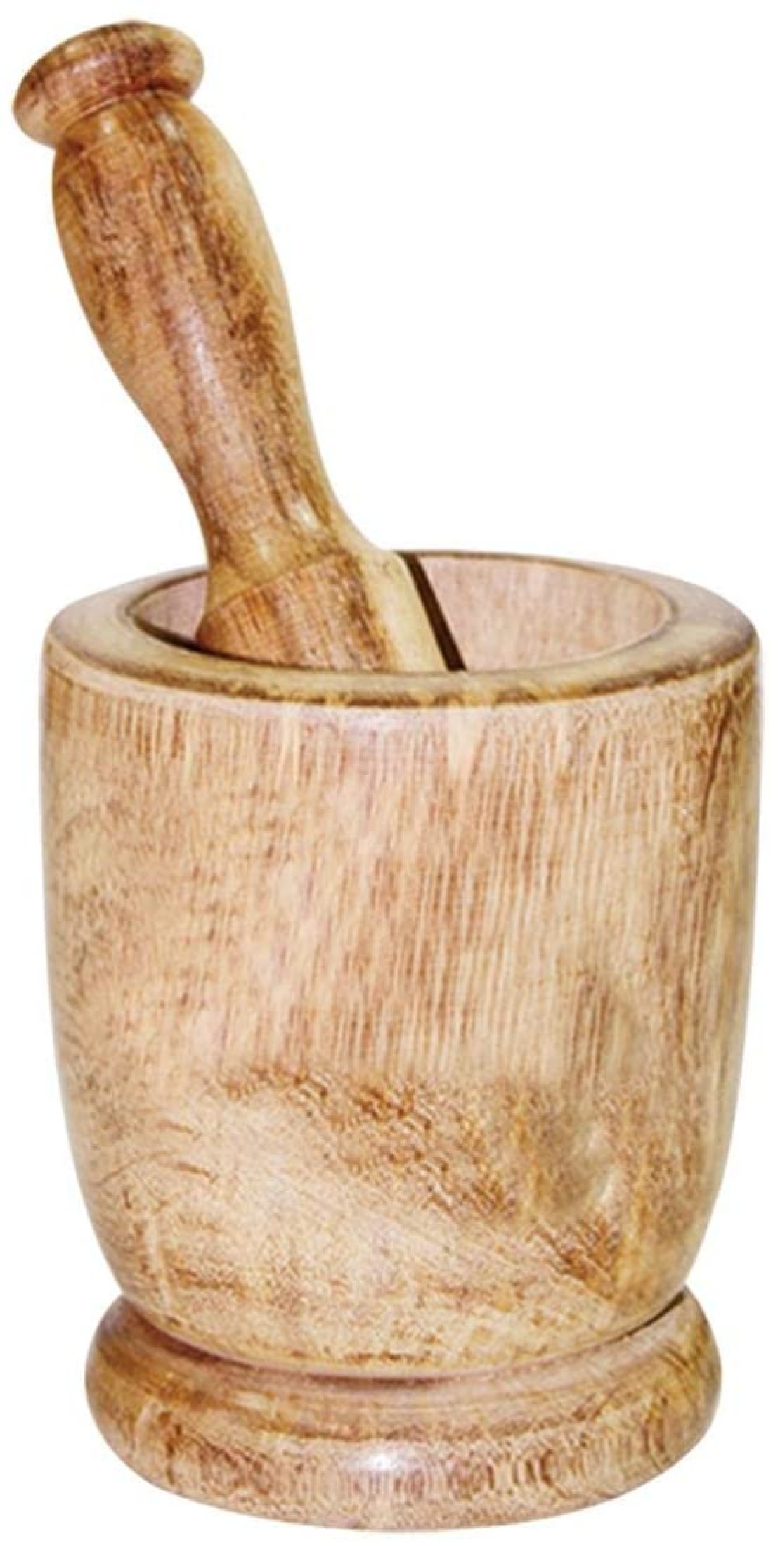 Raj Wooden Mortar And Pestle Set Beige 13cm 2 PCS