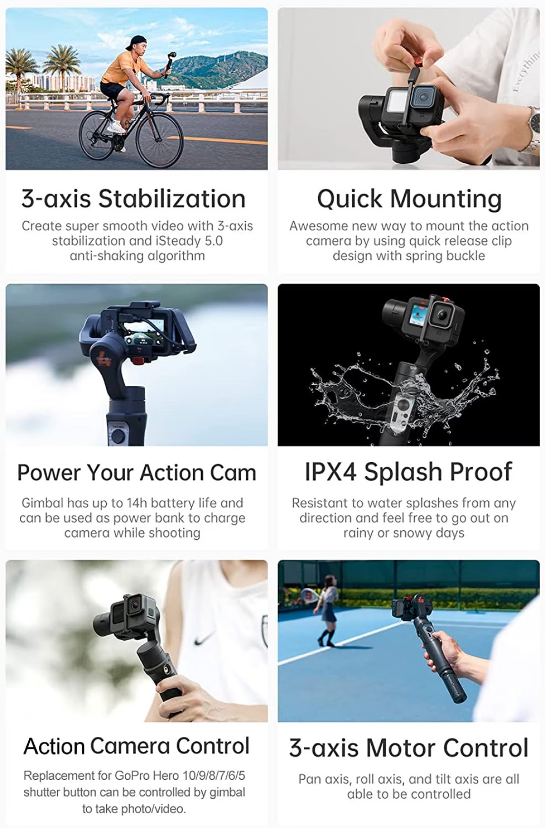 Hohem iSteady Pro 4 Action Camera Gimbal Stabilizer