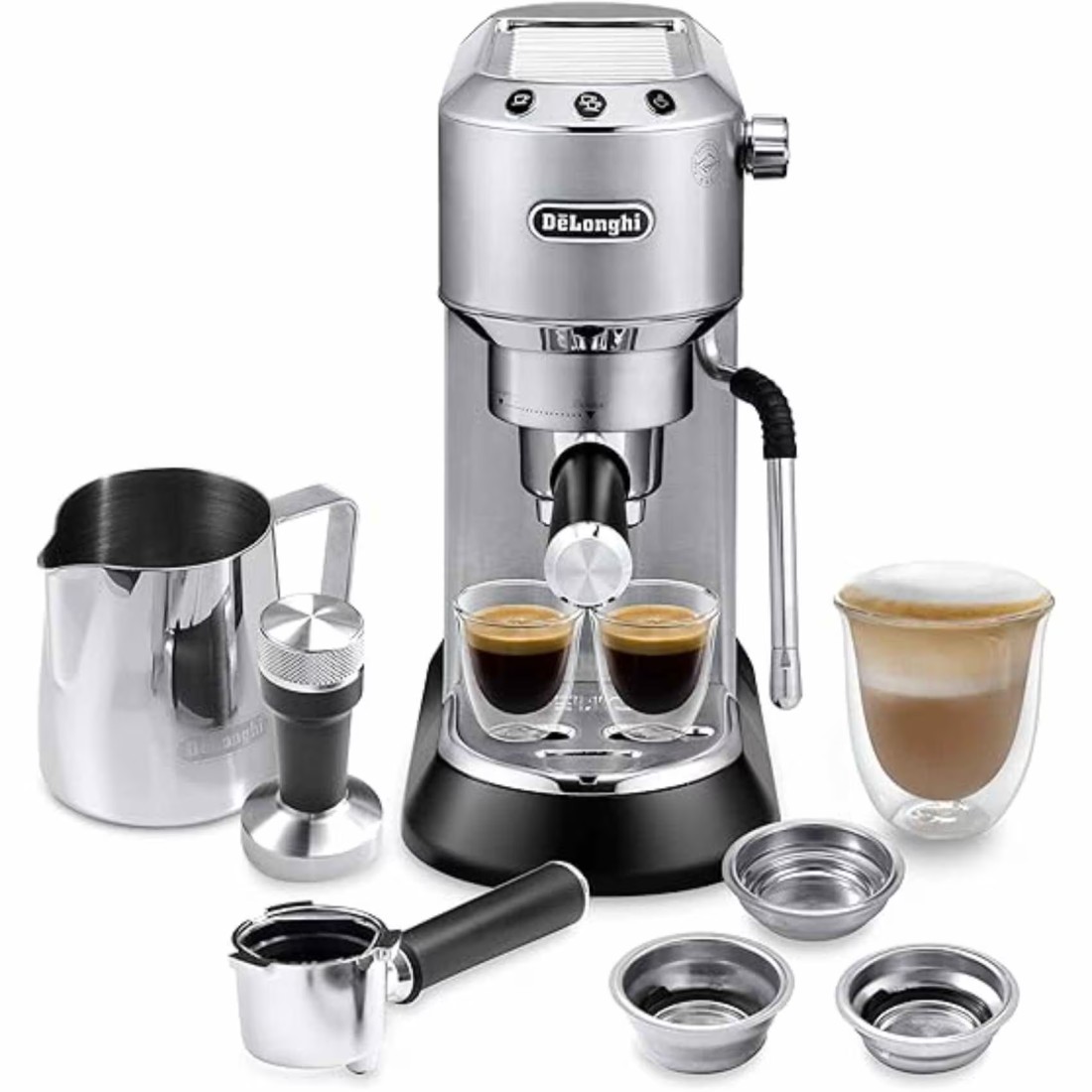 DeLonghi Dedica Arte Espresso Espresso Coffee Maker Machine EC885.M Metal 1.1L