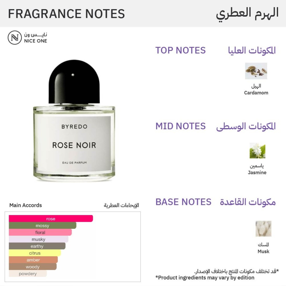 عطر روز نوار من بايريدو - او دي بارفيوم