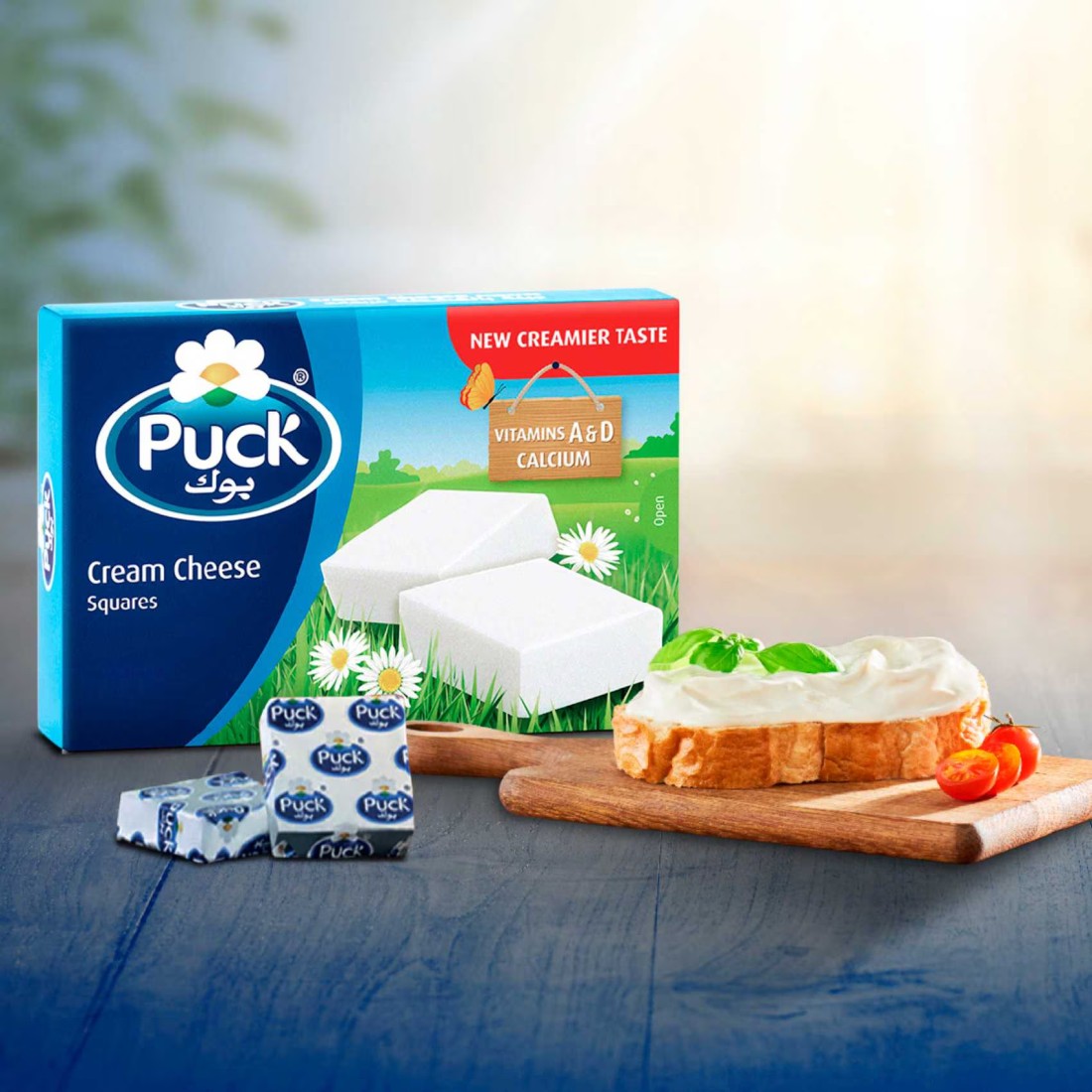 Puck Cream Cheese Squares, 108g