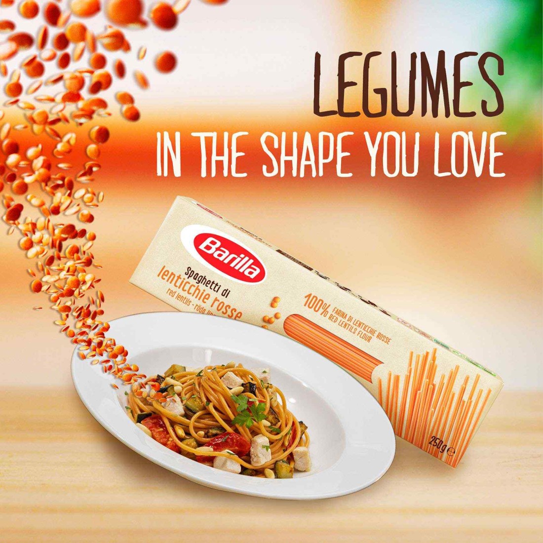 Barilla Gluten Free Red Lentil Spaghetti Pasta, 250g