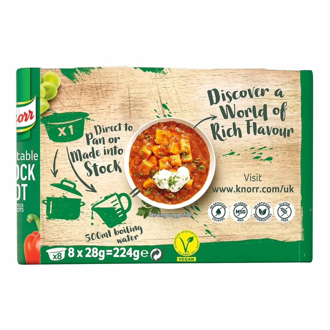 Knorr Vegetable Stock Pot 8 Pots 224g