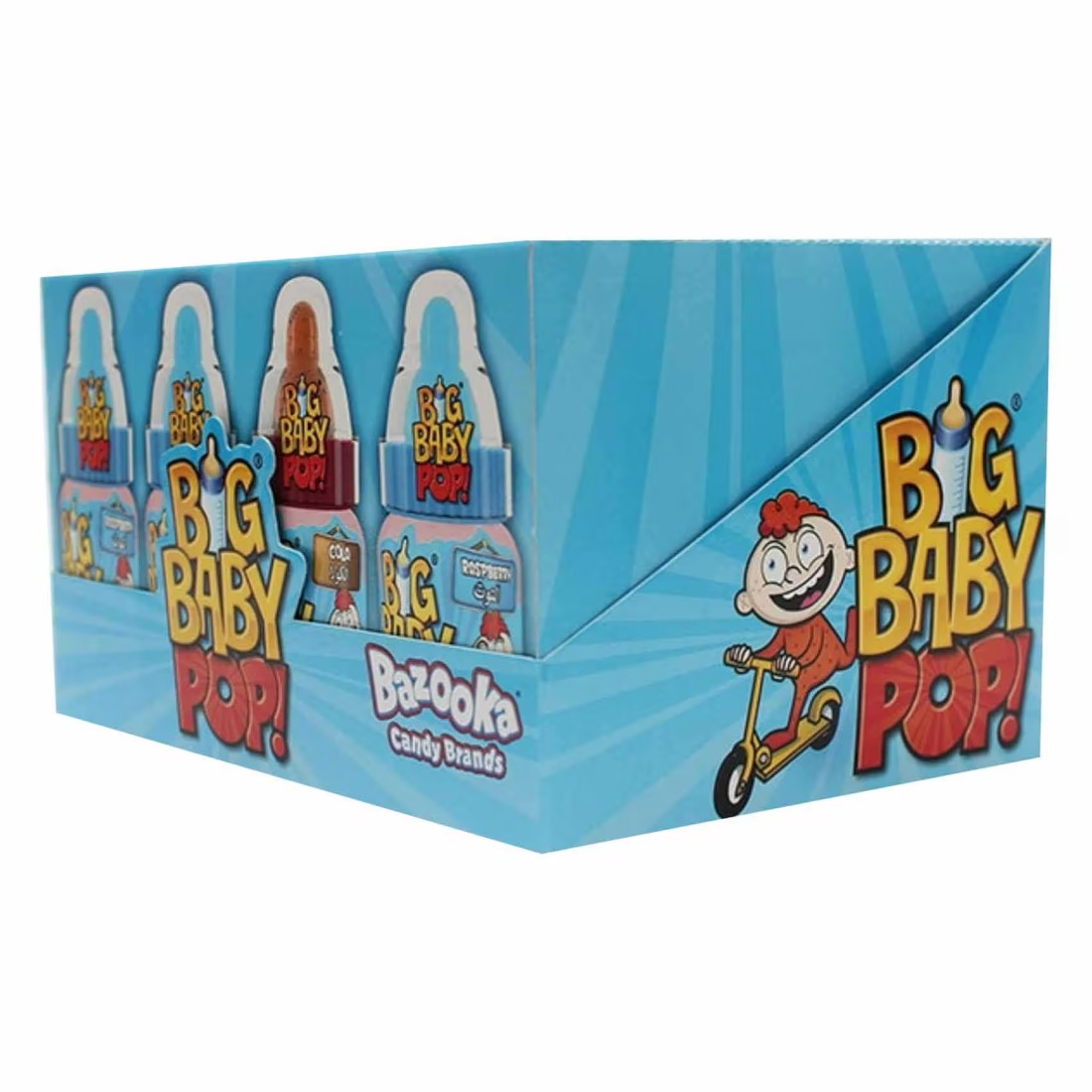 Bazooka Big Baby Pop! Candy 32g Pack of 12 Assorted