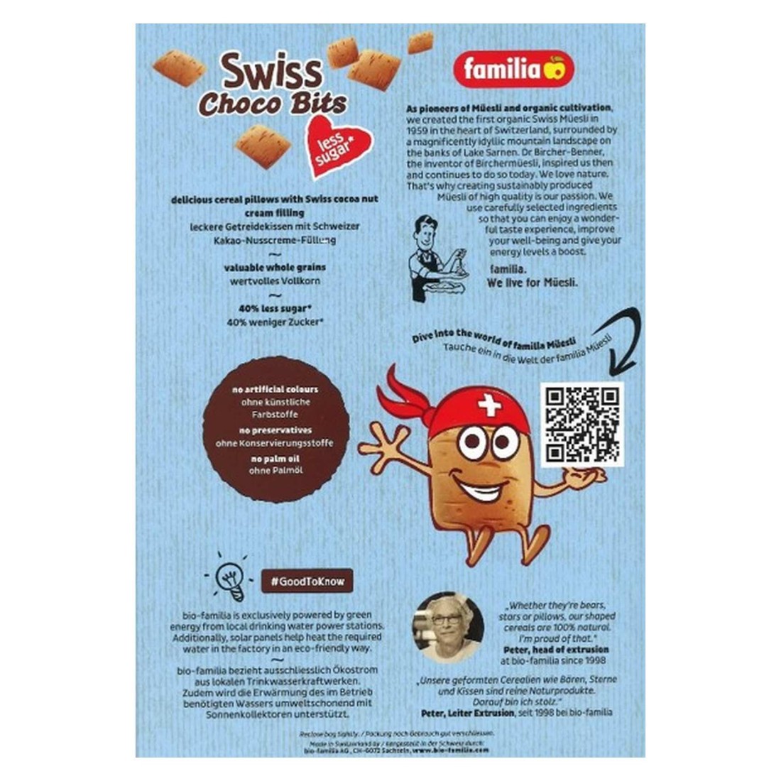 Familia Less Sugar Swiss Choco Bits Cereal, 350g