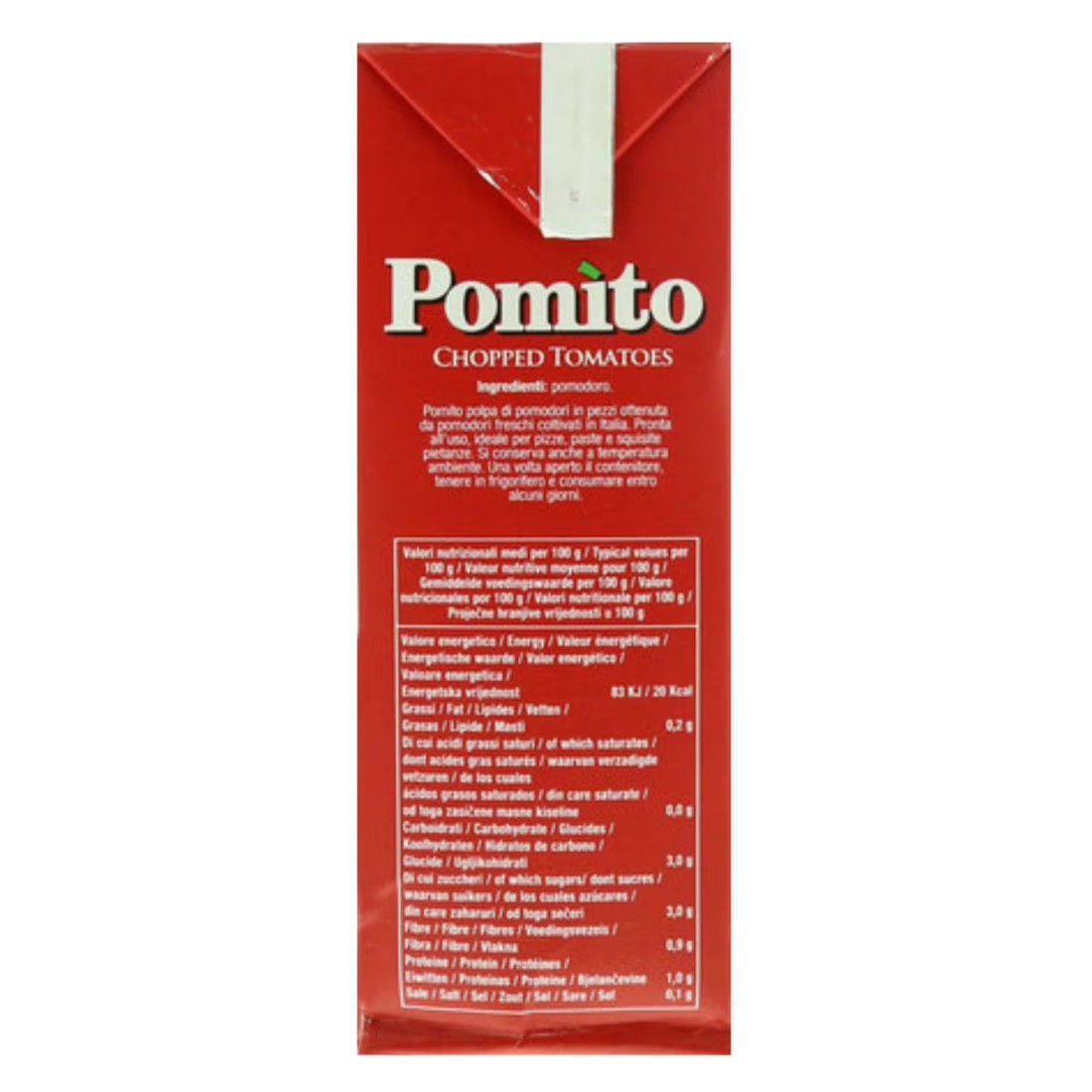 Pomito Chopped Tomatoes, 1kg Pack of 2