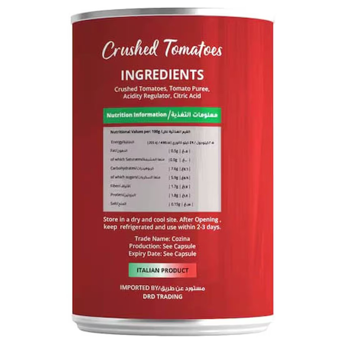 Cozina Crushed Tomatoes, 400g