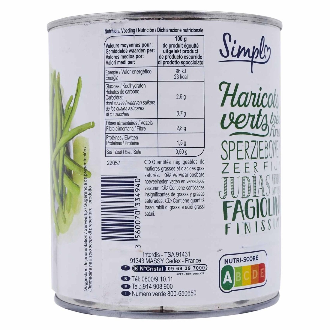 Simply Extra Thin Beans 850ml