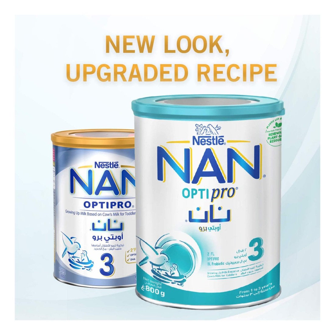 Nestle NAN Optipro 3 Growing up Milk From 1 to 3 Years With 2&rsquo;FL and BL Probiotic 800g