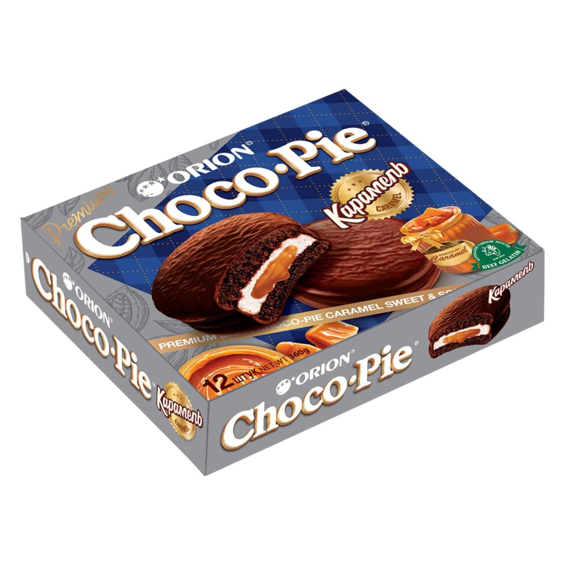 Orion Choco-Pie Dark Caramel Soft Cake, 360g