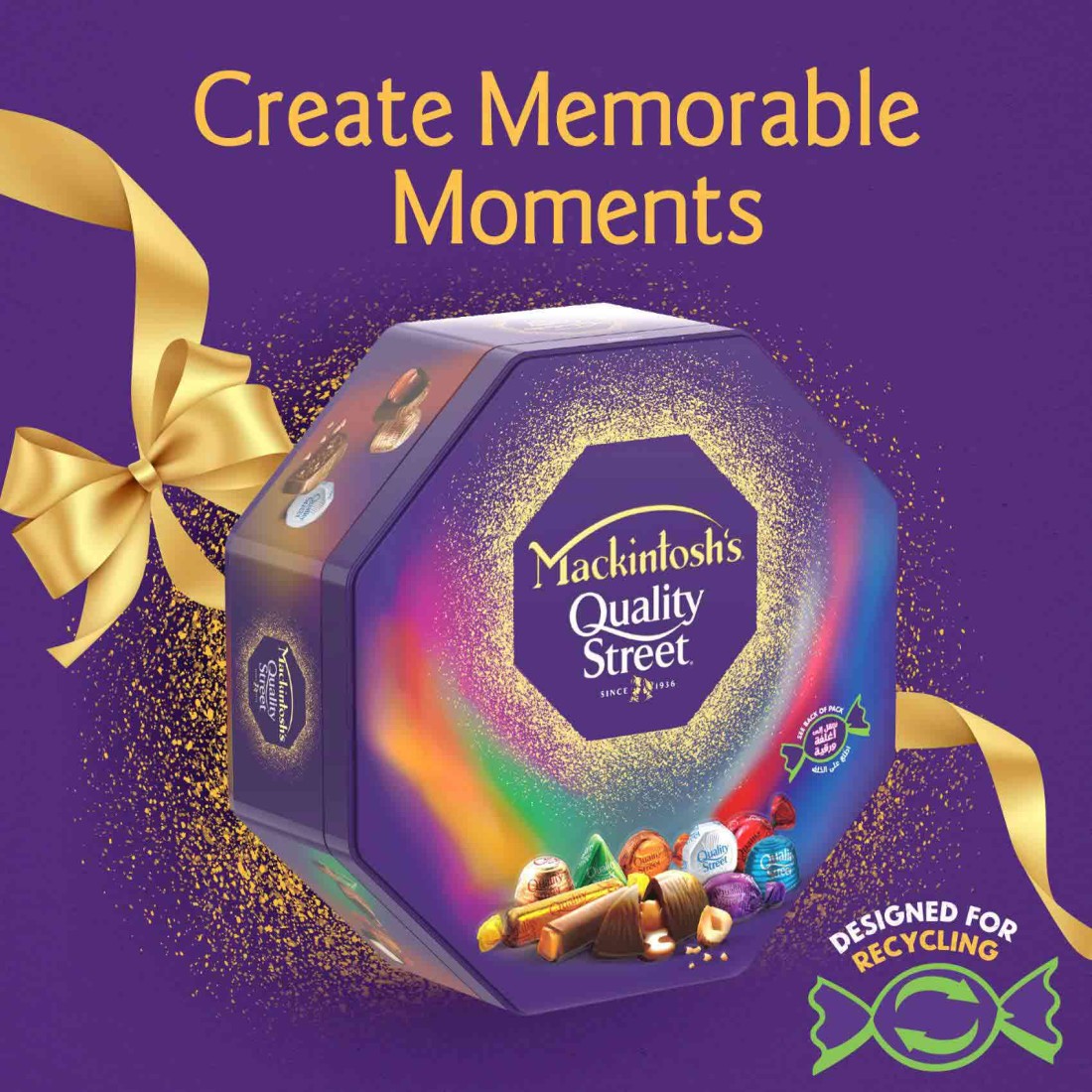 Mackintosh&#39;s Quality Street Chocolate Tin, 850g