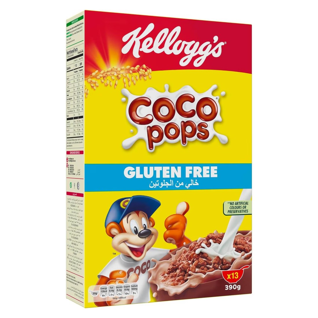 Kellogg&#39;s Coco Pops Gluten Free Cereal, 390g