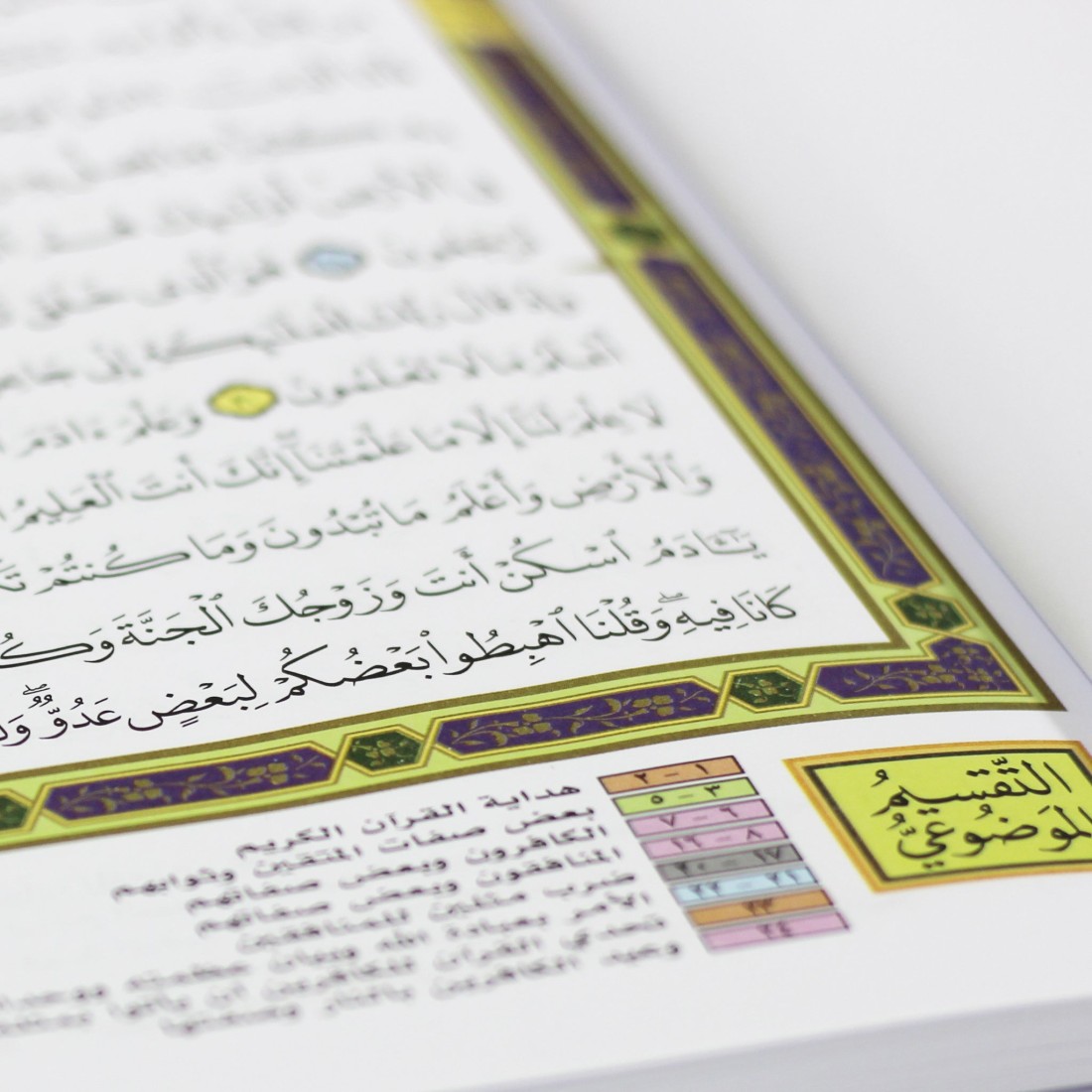 The Qur&rsquo;an of Qiyaam and Tahajjud with the substantive division of the verses of the Holy Qur&rsquo;an Double Jami Qiyam: 30*45
