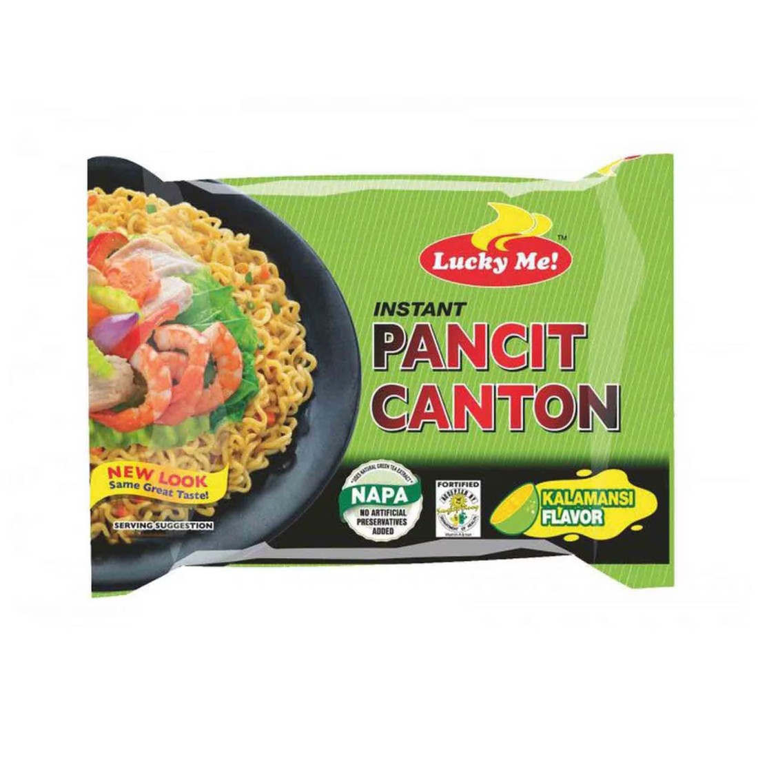Lucky Me! Kalamansi Flavour Pancit Canton Instant Noodles, 65g Pack of 5