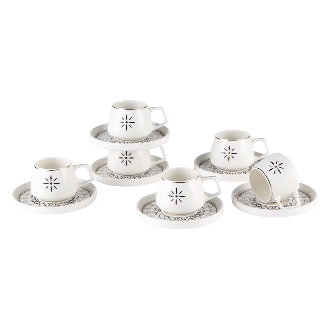 Shallow By S&amp;A Alfi Coffee Cup and Saucer Set 100ml 12 PCS