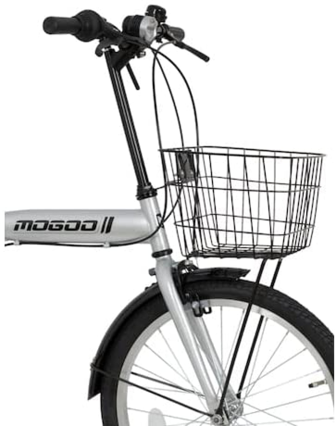 ITG Mogoo Icon 6 Speed Folding Bike With Lock And Head Light 20 Inch, Silver