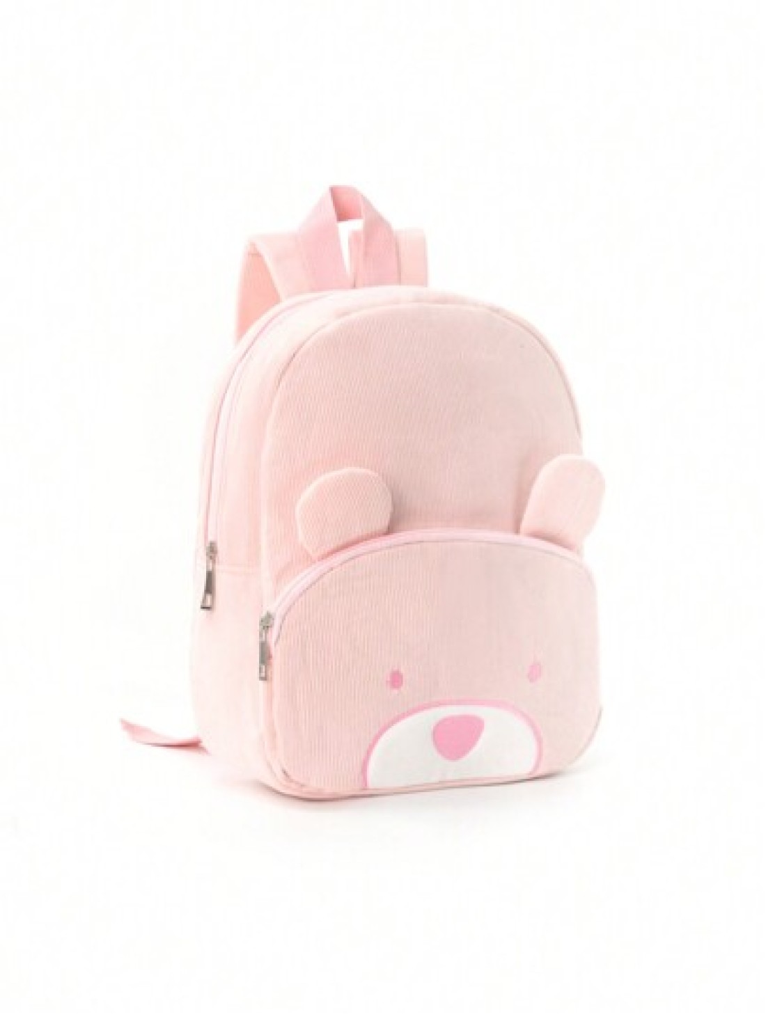 1pc Cute Cartoon Bear Embroidery Large Capacity Multifunctional Corduroy Material Children S Backpack Children S School Bag Suitable For Girls Boys Kindergarten Elementary School Outdoor Travel Holida