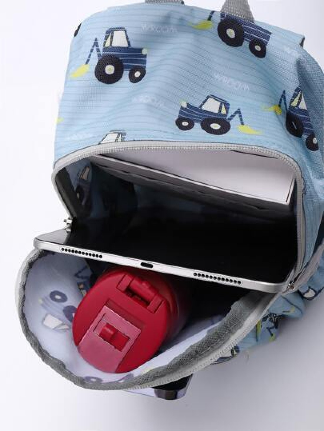 Kids Cartoon Car Pattern Classic Backpack Cute Adjustable Strap Book Bag