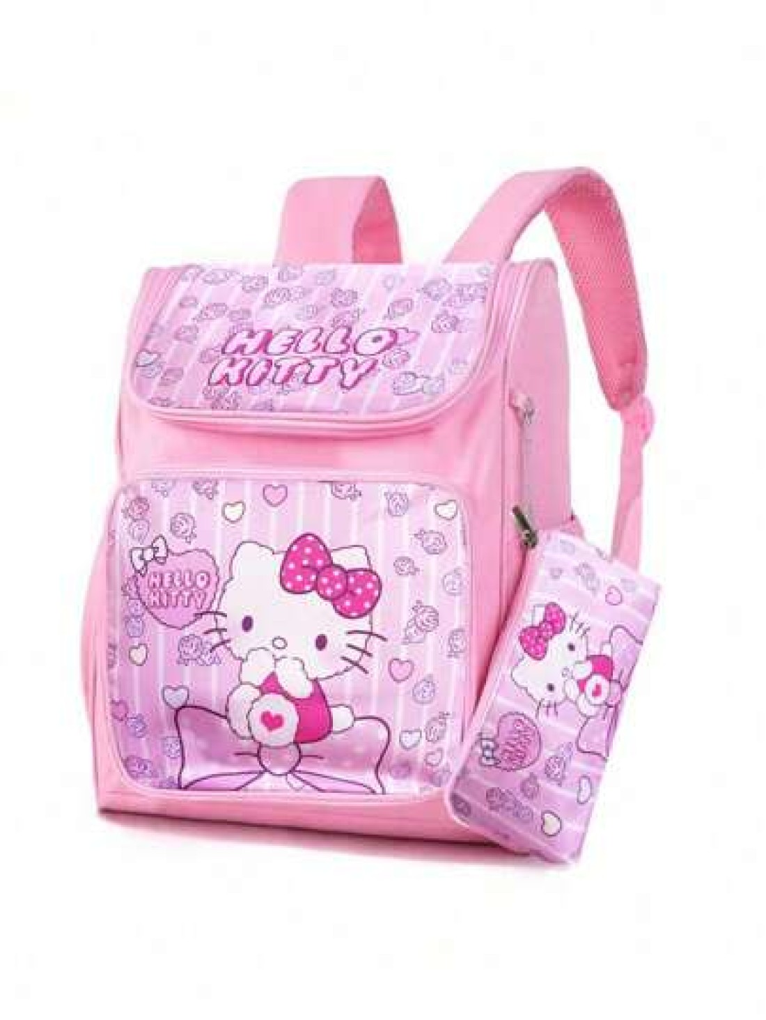 Sanrio Schoolbag With Pencil Case Waterproof School Student Backpack Cartoon Cute Bookbag Kawaii School Supplies Birthday Christmas Gift