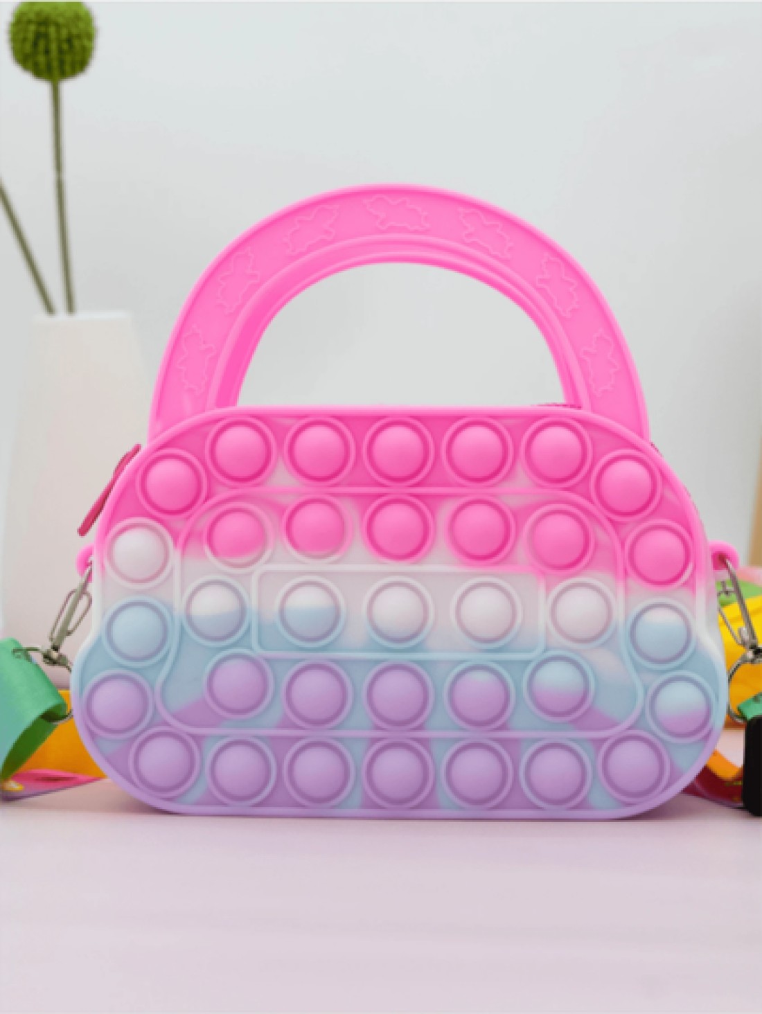 1 Pc Cartoon Unicorn Fashionable Handbag Unicorn Purses Fashion Fidgets Fashion Pop Purse Push Bubbles Fidget Rainbow Unicorn Purse Wallet Ladies Bag
