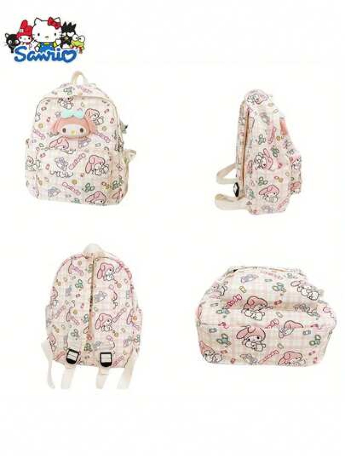 Sanrio 1pc Sanrio Hello Kitty Culomi Melody Yugui Dog New Children s Schoolbag Cute Cartoon Load Relief Kindergarten Backpack Highly Attractive Level Lightweight Bag