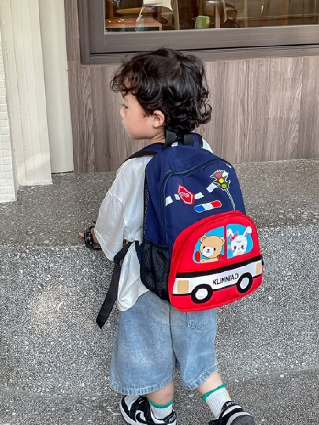 Cartoon Car Animal Pattern Backpack Adorable Kid s Shoulder Bag