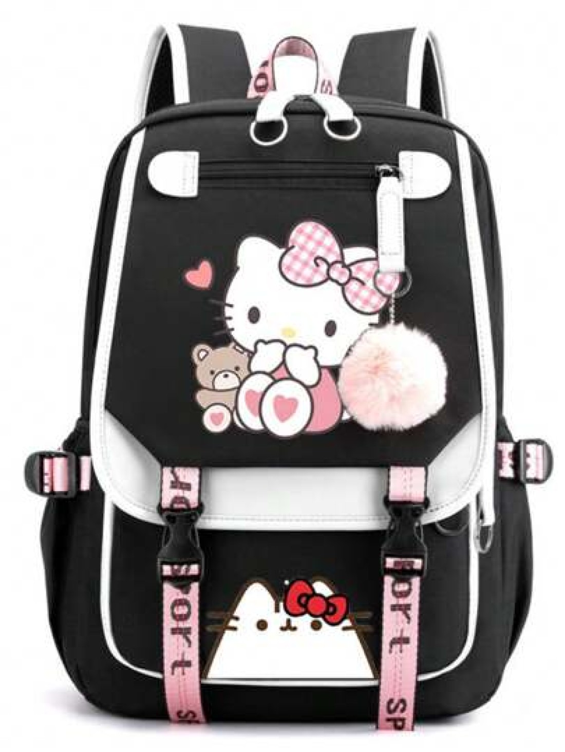 Sanrio Authorized Black Magician Backpack Cute Anime Fashion Backpack Large Capacity Outdoor Backpack