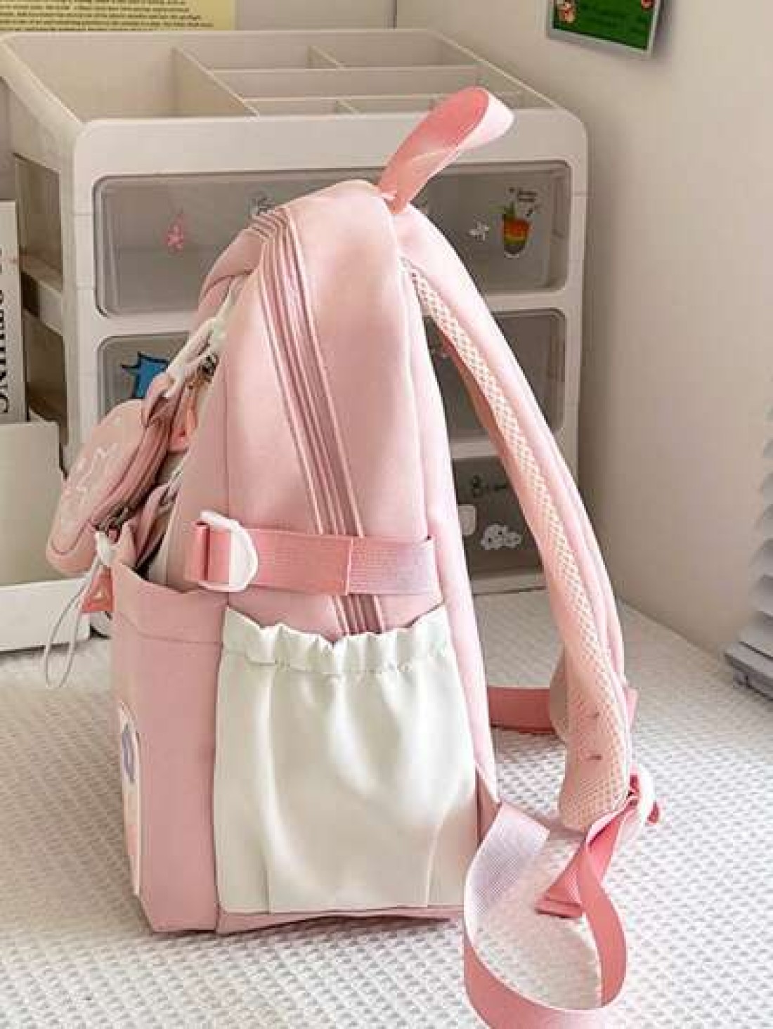 Japanese Cute Girl Hit Color Mini Shoulder Bag Female Korean Version Of The Dopamine Star Small Backpack Junior High School And High School School Bag Out Of The Travel Study Spring Tour Shoulder Bag