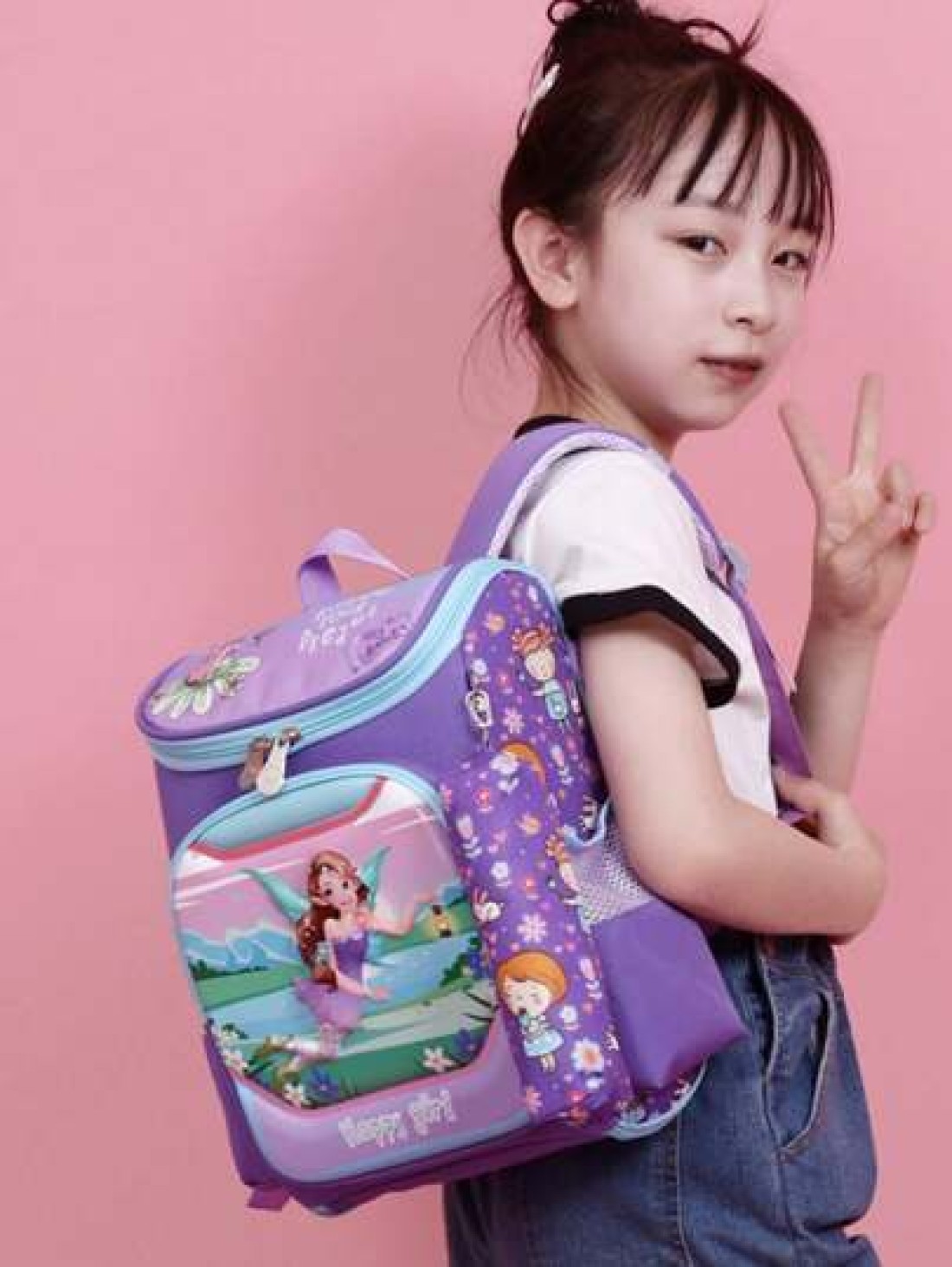 New Cute Cartoon Unicorn Kids Backpack With Pencil Case
