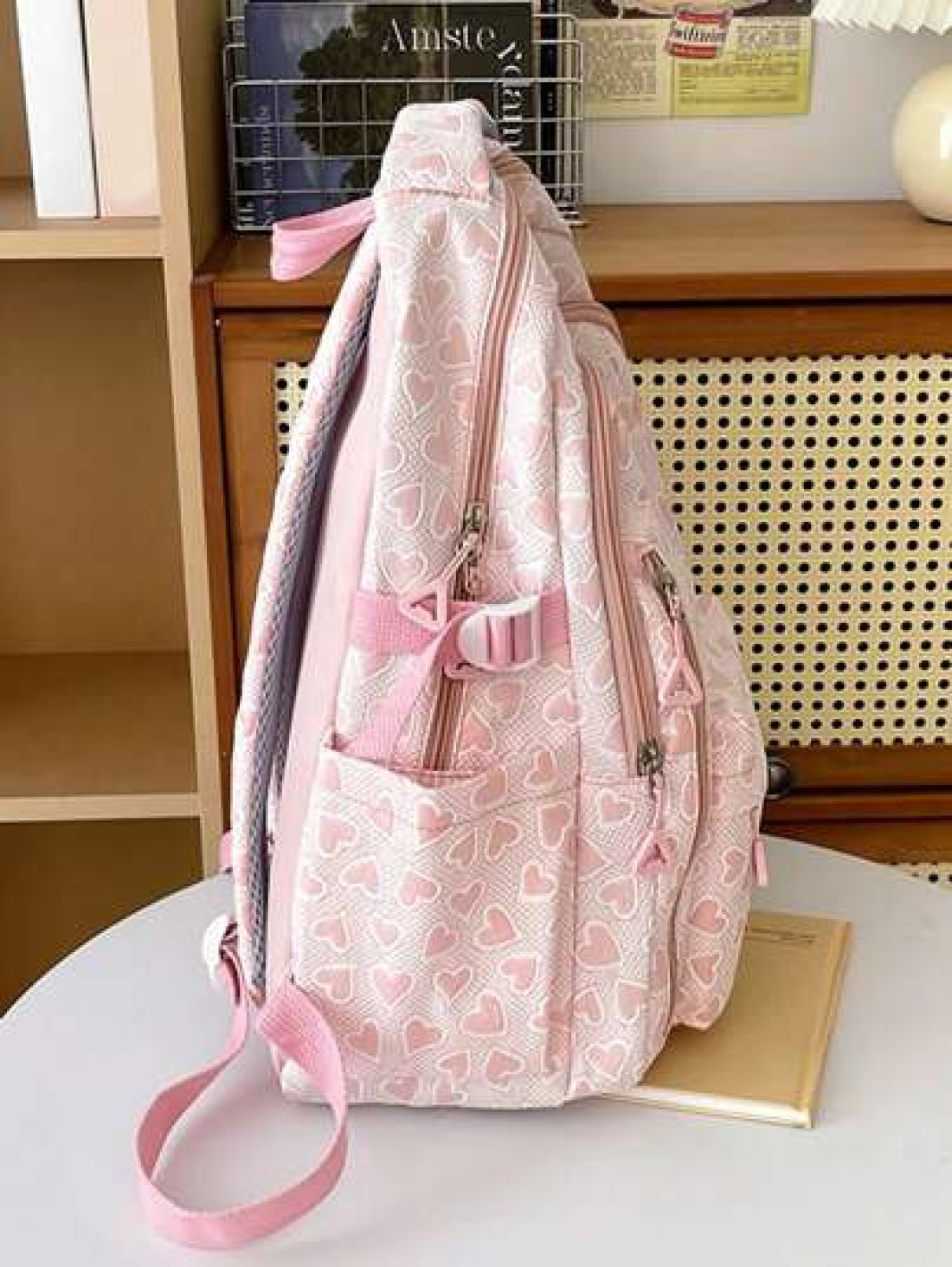 Simple Solid Color Large Capacity Campus Backpack Casual Schoolbag