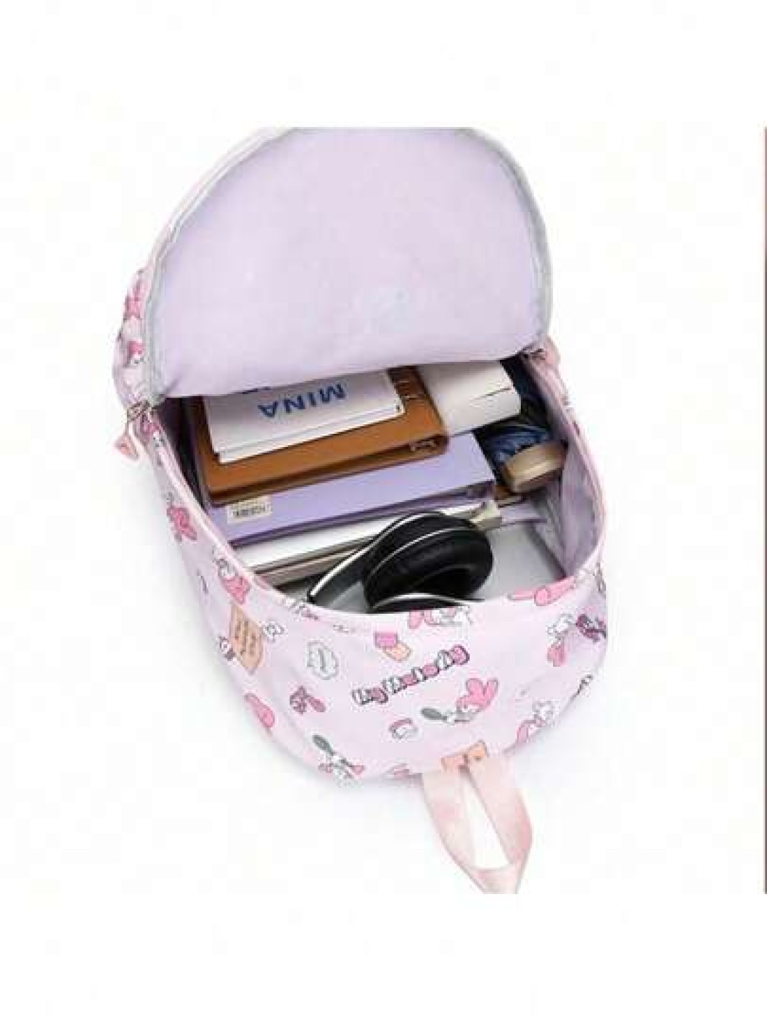 Sanrio 1pc Backpack Kawaii Stylish School Bag Girl s Colorblock Rucksack Large Capacity Foldable Outdoors Daypack