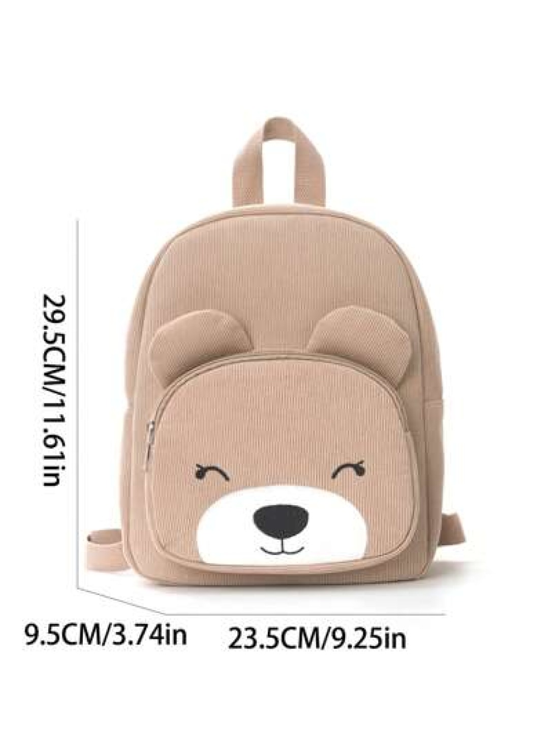 1 Piece Of Children S Cute Cartoon Bear Embroidered Backpack Large Capacity Multifunctional Corduroy Material Children S Backpack School Children S Backpack Suitable For Girls And Boys Kindergarten Pr