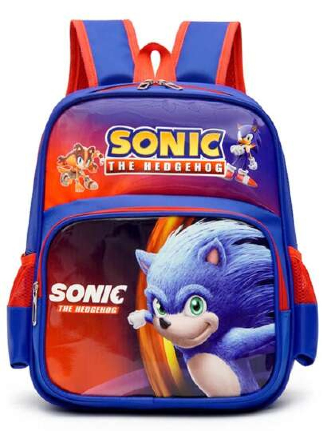 bandai Boy Shoulder Bag Zipper Closure Durable Nylon With Polyester Lining Blue Cartoon Animal Pattern Design Suitable For Back To School Travel Hiking Gifts School Backpack Fun Backpacks