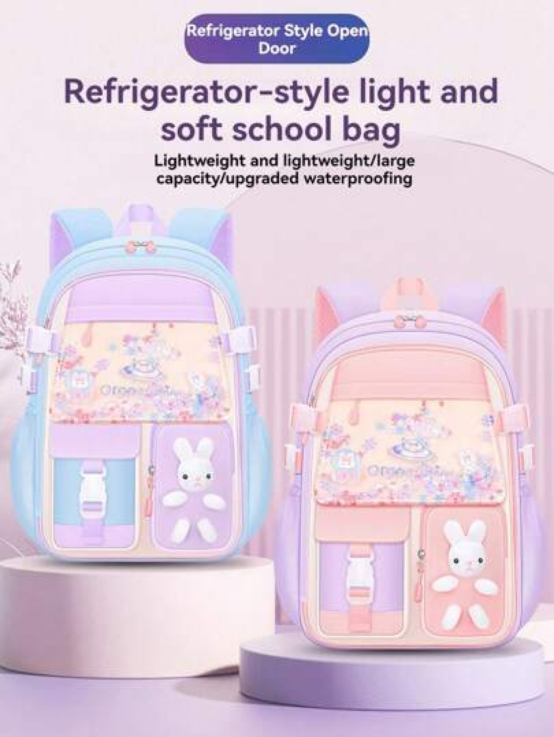 New Stylish Cute Kids Backpack Waterproof Lightweight Backpack For Elementary School Girls Aged 6 12 Years Old