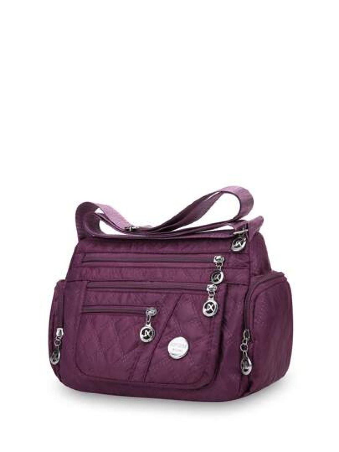 Casual Style Large Capacity Red Canvas Messenger Bag Unisex Lightweight Adjustable Shoulder Strap Zipper Closure Polyester Lining Multi Compartment Casual Shoulder Bag Crossbody Wallet