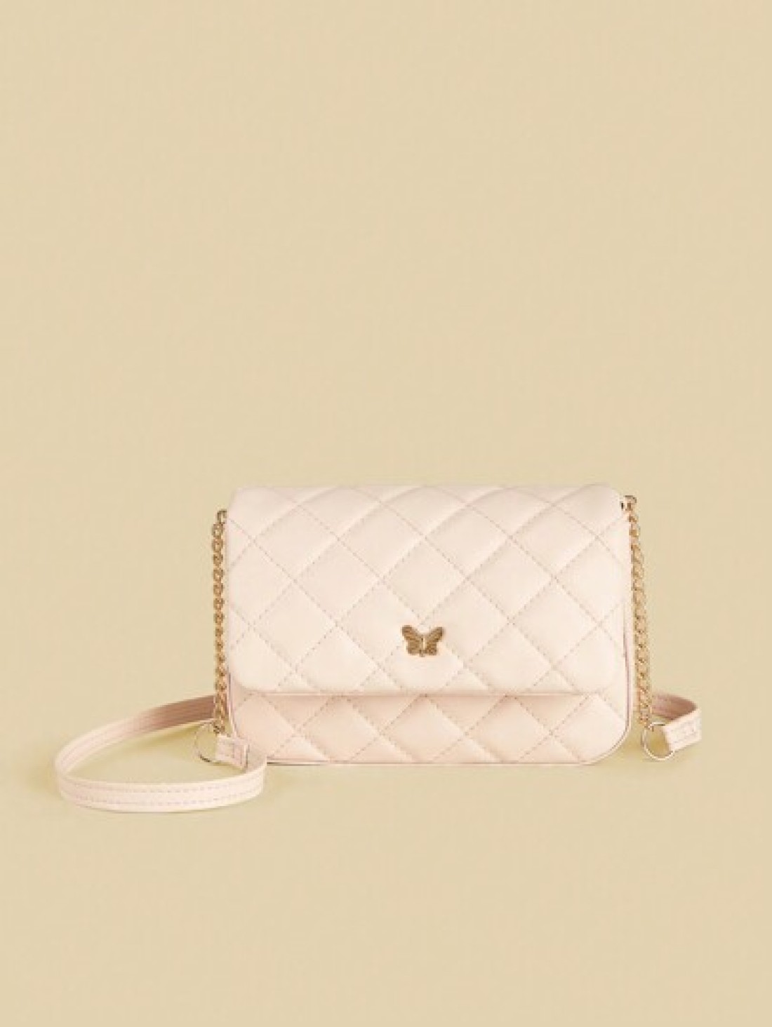 1pc Girl s Plaid Stitching Shoulder Bag With Metal Butterfly Decorative Chain And Flap Cover Cute Fashionable Sweet Princess Crossbody Bag Ideal For Daily Use School Parties And Travel