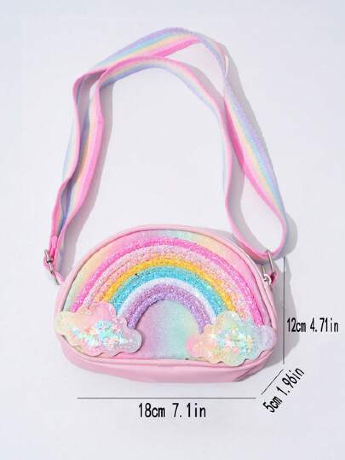 Kids Princess Rainbow Coin Purse Crossbody Bag Girls Mini Shoulder Bag