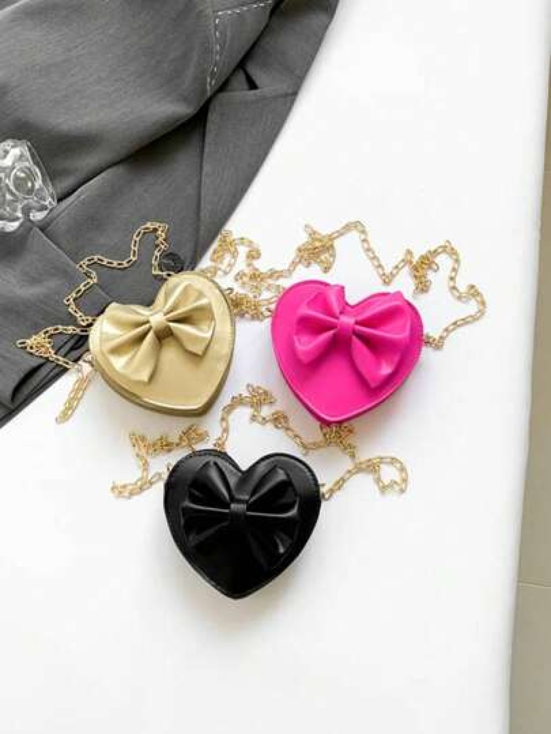 1pc Pu Zipper Closure Messenger Bag Fashionable Mini Heart Shaped Chain Shoulder Messenger Bag Ins Korean Version Niche Design Simple And Exquisite Lipstick Earphone Bag Comfortable Shoulder Strap Smo