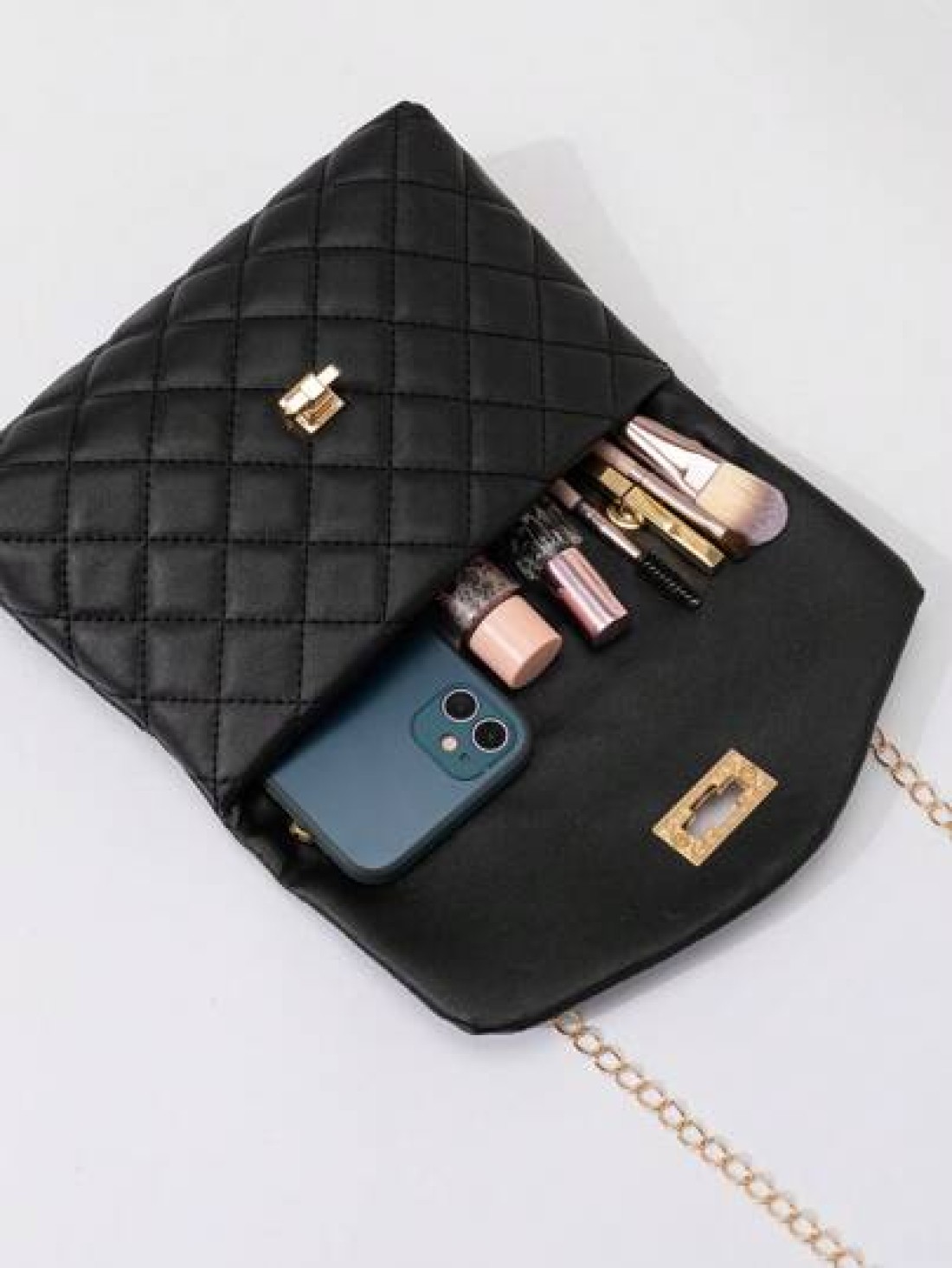 New Children Embroidery Thread Mini Black White Fashionable Simple Crossbody Bag Popular Among Teenage Girls Suitable For Shopping Holding Phone And Cosmetics